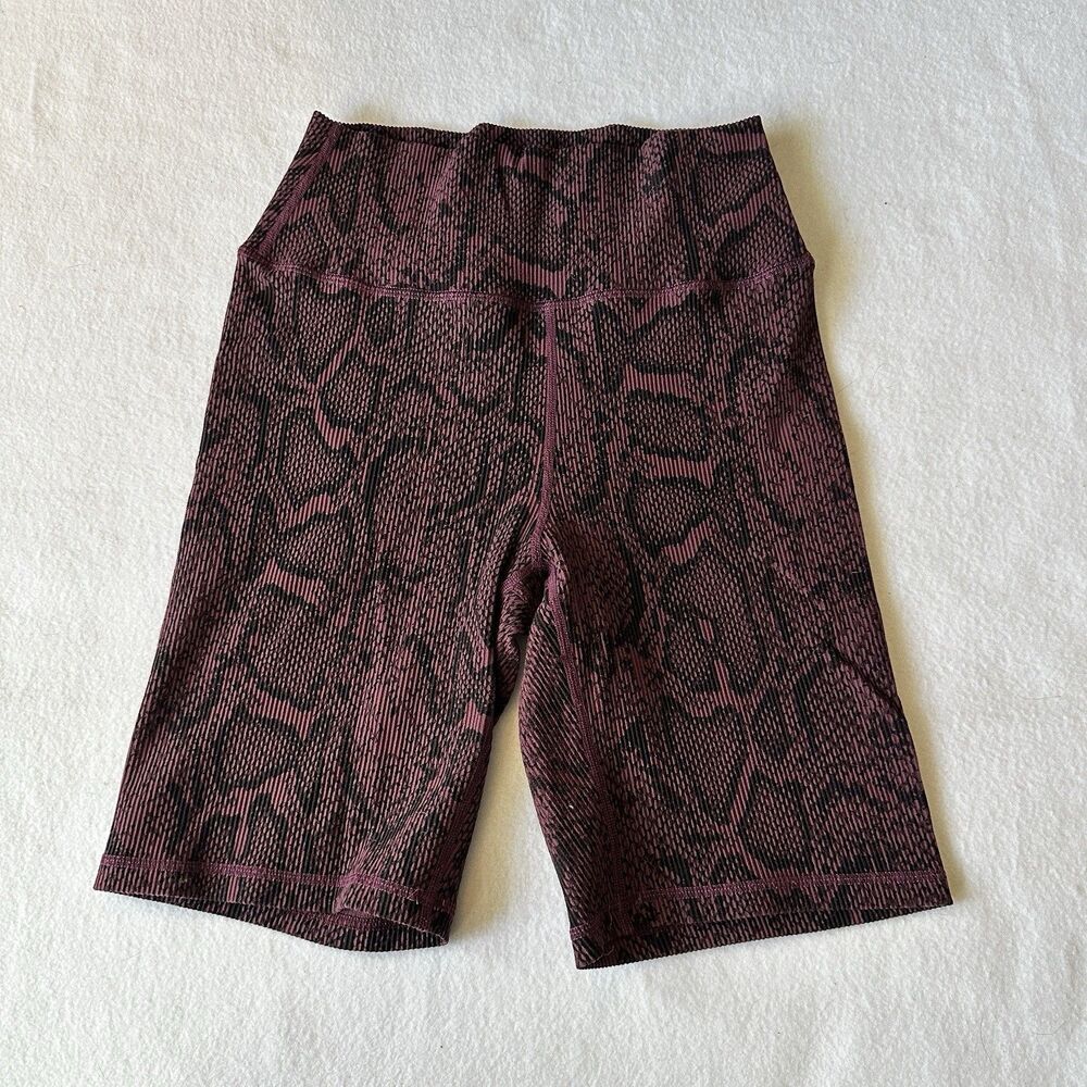 Body Language Purple Snakeskin Biker Shorts Women’s Size M